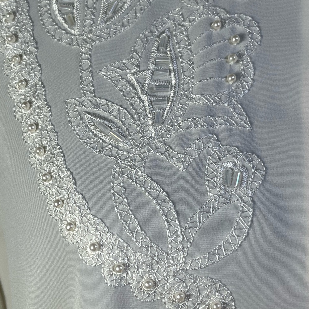 Vintage Sz10 Embellished Blouse Coquette Cottage Core 80s-90s Vibes - Picture 8 of 9